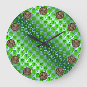 Reloj Redondo Grande Virgo & Serpiente de Tierra
