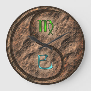 Reloj Redondo Grande Virgo & Serpiente de Tierra