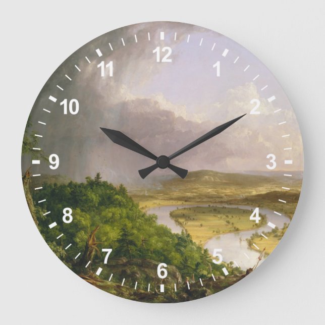 Reloj Redondo Grande Visión desde el Monte Holyoke, Northampton, (Anverso)