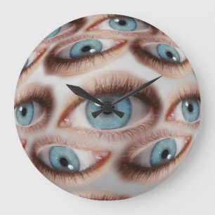 Reloj Redondo Grande Visión psicodélica: Ilusión ocular abstracta