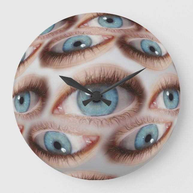 Reloj Redondo Grande Visión psicodélica: Ilusión ocular abstracta (Anverso)