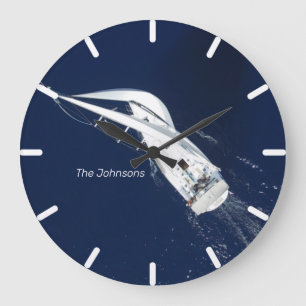 Reloj Redondo Grande Vista aérea de la libertad de navegación