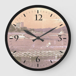 Reloj Redondo Grande Vista de la Isla de las Perlas de Mie Mikimoto Vin