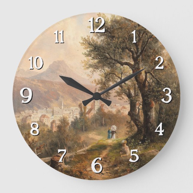 Reloj Redondo Grande Vista de Mala Aussee - Emil Barbarini (Anverso)