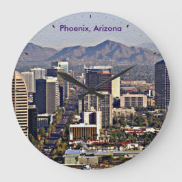 Reloj Redondo Grande Vista del centro de Phoenix, Arizona
