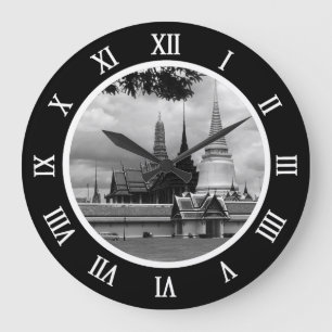 Reloj Redondo Grande Vista del Palacio Real de la Capilla de Bangkok