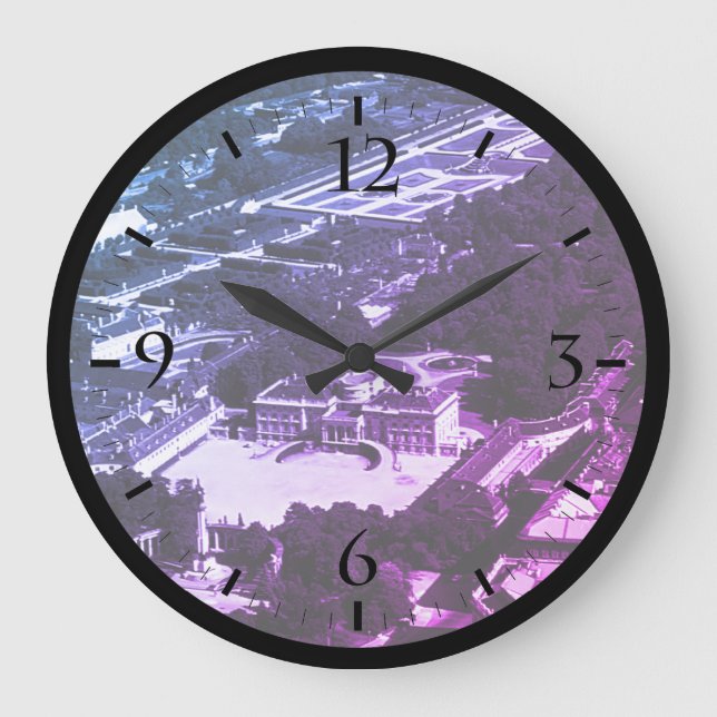 Reloj Redondo Grande Vista general del parque Austria Viena Belvedere U (Anverso)