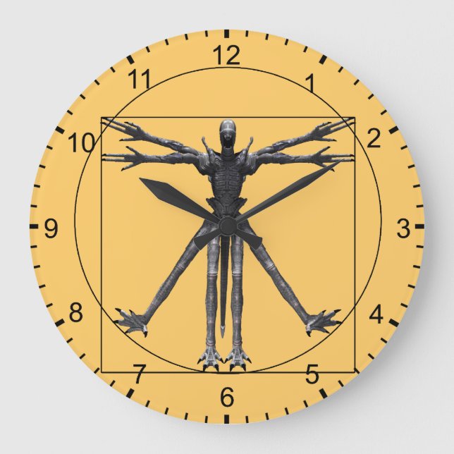 Reloj Redondo Grande Vitruvian Alien (Anverso)