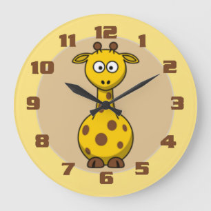 Reloj Redondo Grande Vivero de jirafa linda