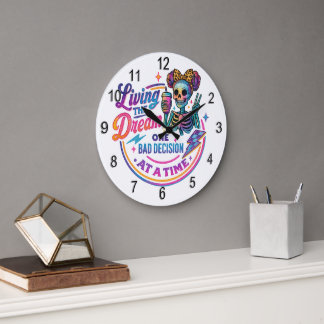 Reloj Redondo Grande Viviendo El Sueño...