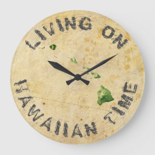 RELOJ REDONDO GRANDE VIVIR EN TIEMPO HAWAIANO