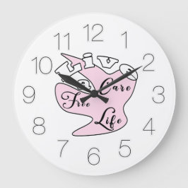 Reloj Redondo Grande Vivir una vida sin preocupaciones 