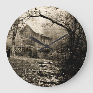 Reloj Redondo Grande Volante de agua de cosecha