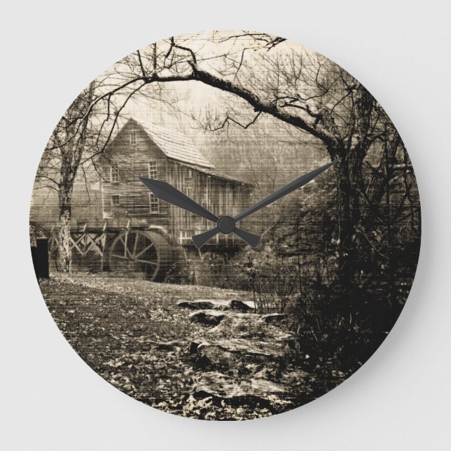 Reloj Redondo Grande Volante de agua de cosecha (Anverso)