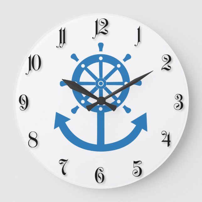 Reloj Redondo Grande Volante de dirección y anclaje (Anverso)