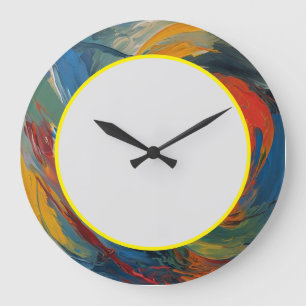 Reloj Redondo Grande Vórtex espiral brillante