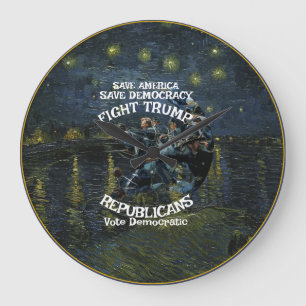 Reloj Redondo Grande Vot Político Patriótico Trump Partido Republicano