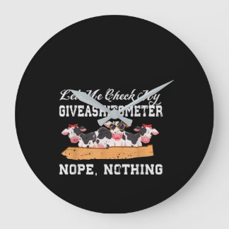 Reloj Redondo Grande Voy A Comprobar Mi Nope De Giveashitómetro, Nada D