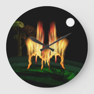 Reloj Redondo Grande Vuelo al fuego
