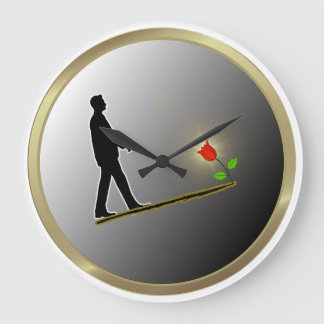 Reloj Redondo Grande Walking Towards Hope Minimalist Silhouette