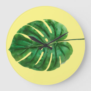 Reloj Redondo Grande Wall Clock Plant Art