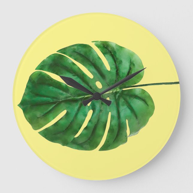 Reloj Redondo Grande Wall Clock Plant Art (Anverso)