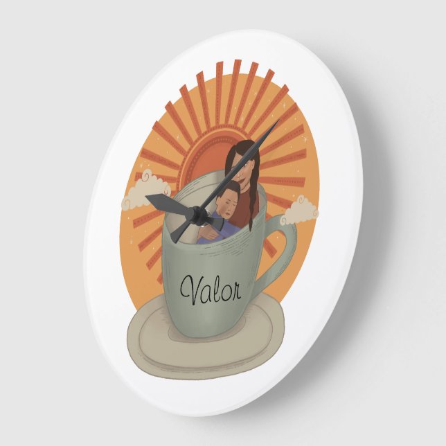 Reloj Redondo Grande Wall Clock - Raíces de un sueño: Valor (Ángulo)