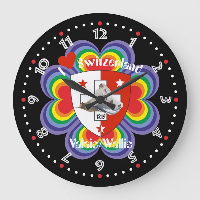 Reloj Redondo Grande Wallis Valais Schweiz Suisse Uhr (Anverso)