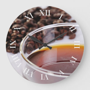 Reloj Redondo Grande Wanduhr con Kaffeebohnen móvil 1