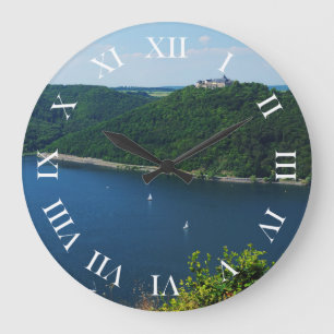 Reloj Redondo Grande Wanduhr Edersee con cerradura Waldeck