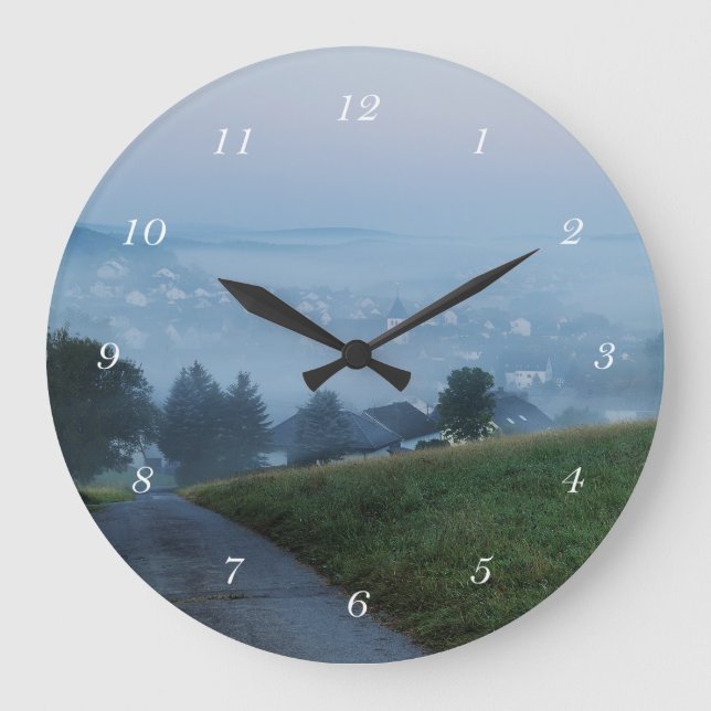 Reloj Redondo Grande Wanduhr Herbstmorgen im Siegerland (Anverso)