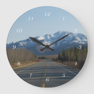 Reloj Redondo Grande Wanduhr Highway in Alaska