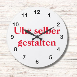 Reloj Redondo Grande Wanduhr selber gestalten