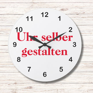 Reloj Redondo Grande Wanduhr selber gestalten