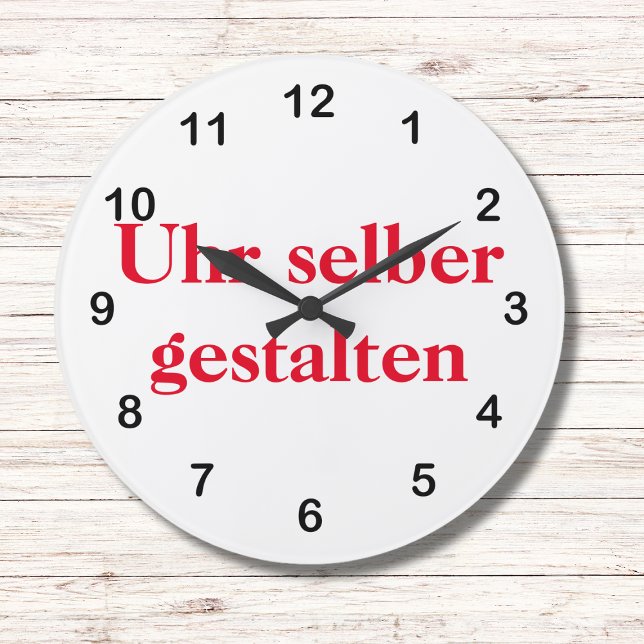 Reloj Redondo Grande Wanduhr selber gestalten (Subido por el creador)
