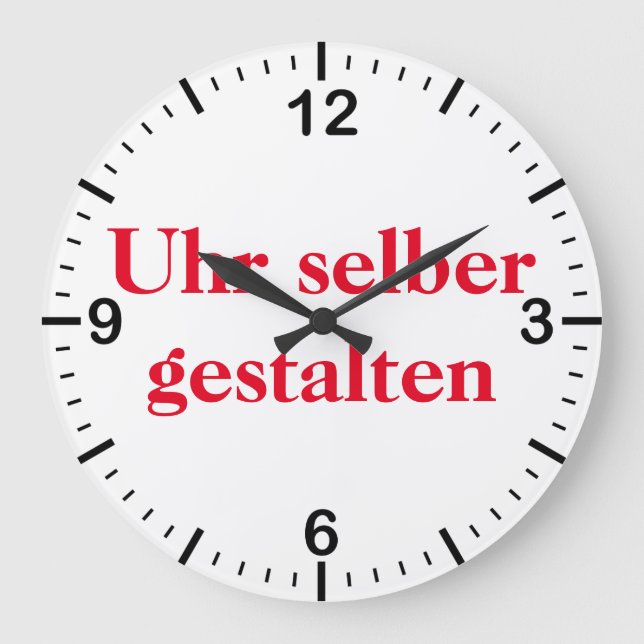 Reloj Redondo Grande Wanduhr selber gestalten (Anverso)