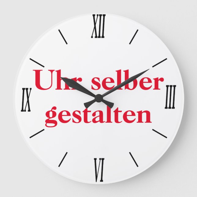 Reloj Redondo Grande Wanduhr selber gestalten (Anverso)