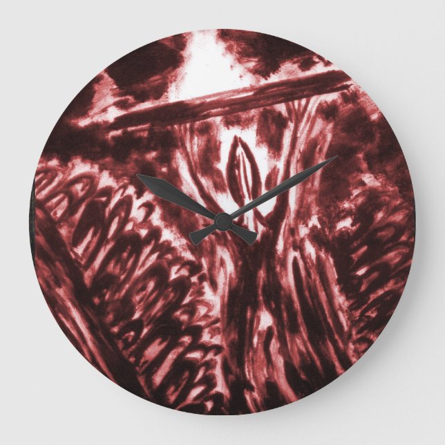 Reloj Redondo Grande Warding Off Evil (Anverso)