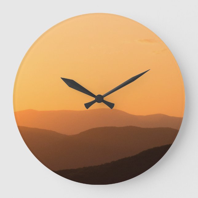 Reloj Redondo Grande Warm Mountain Sunset (Anverso)