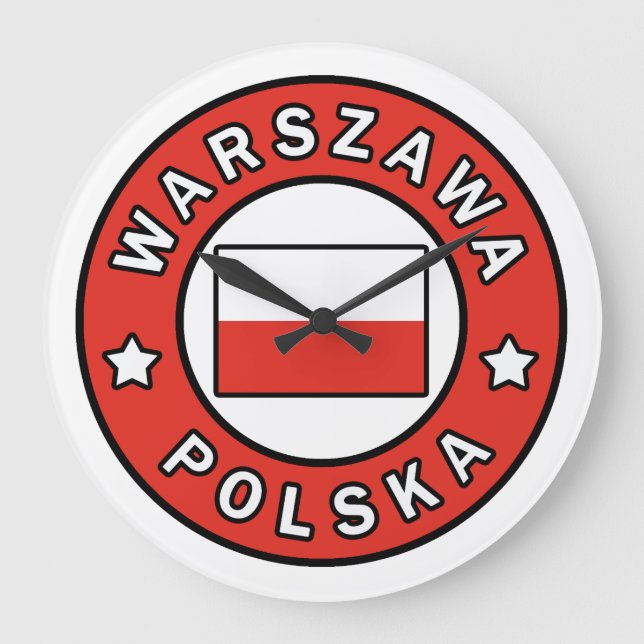 Reloj Redondo Grande Warszawa Polska (Anverso)