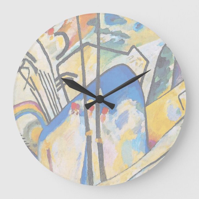 Reloj Redondo Grande Wassily Kandinsky Composition Four - Resumen de ar (Anverso)