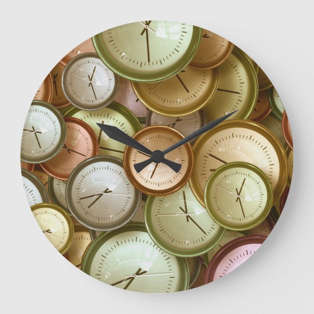 Reloj Redondo Grande Watch Clock Office Work School Club Shop Crystals (Anverso)