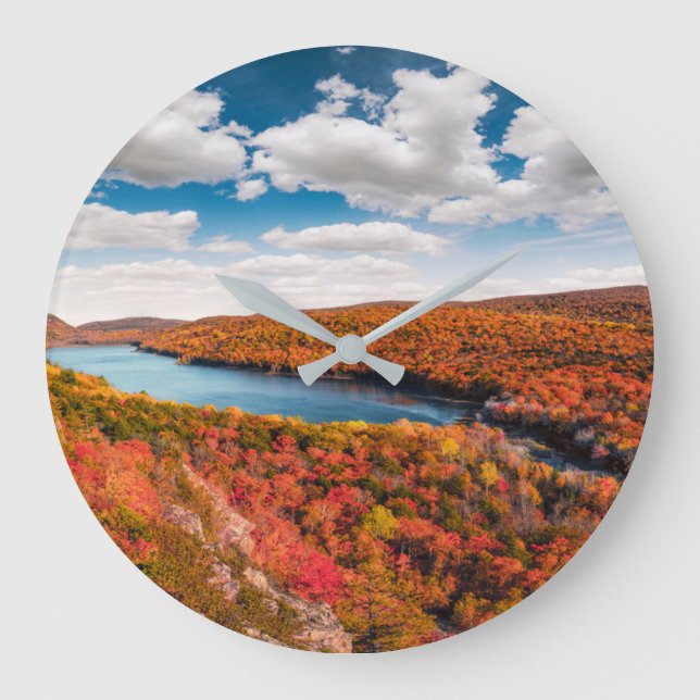 Reloj Redondo Grande Water | Porcupine Mountains Michigan (Anverso)