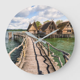 Reloj Redondo Grande Water Stilt Houses Over the Water