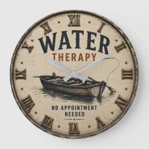 Reloj Redondo Grande Water Therapy Rustic Fisherman Gift