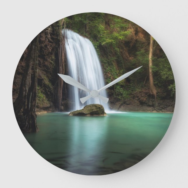 Reloj Redondo Grande Waterfalls | Erawan Waterfall, Thailand (Anverso)