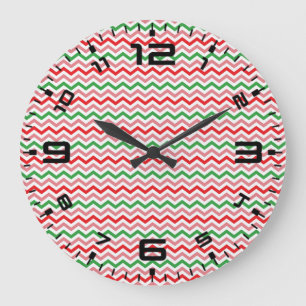 Reloj Redondo Grande Watermelon Summer Zigzag Stripes Pattern-56209