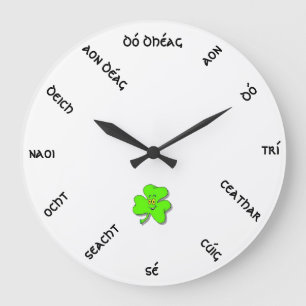 Reloj Redondo Grande Wccn de números irlandeses