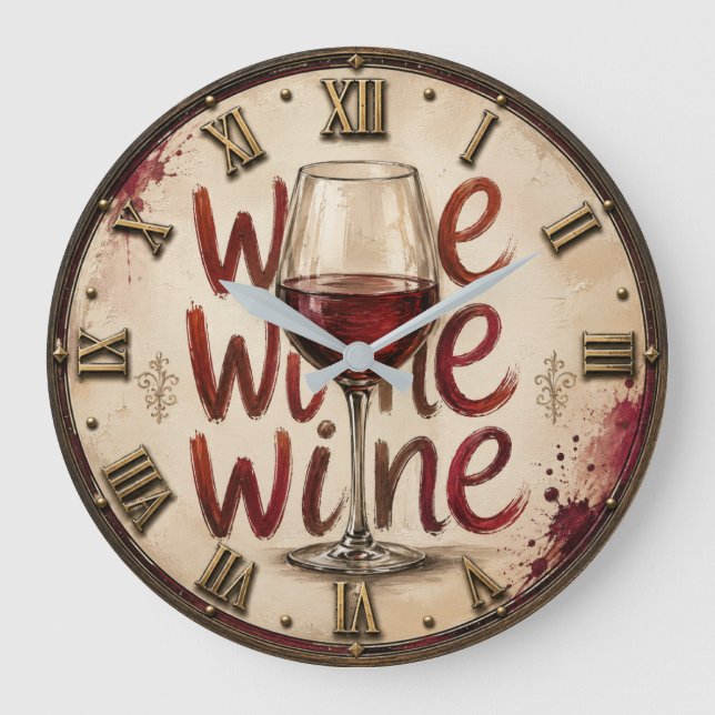 Reloj Redondo Grande We Wine  (Anverso)