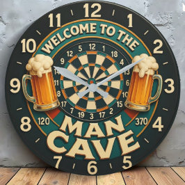 Reloj Redondo Grande Welcome to the Man Cave